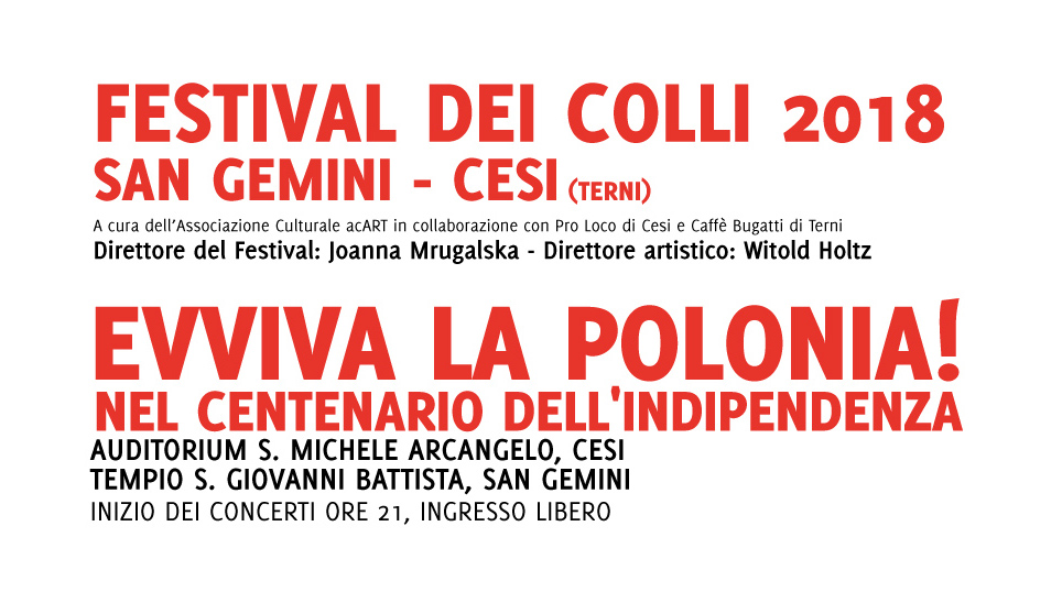 Festival dei Colli 2018 – Il programma